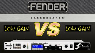 Low gain speaker simulation Fender Bassbreaker vs Two Notes Torpedo [upl. by Letnohs]