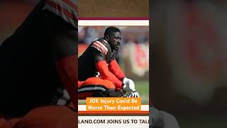 clevelandbrowns LB Jeremiah OwusuKoramoah recovering from neck injury nfl browns jok cle [upl. by Dodds]