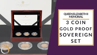 2022 Elizabeth II Memorial 3Coin Gold Proof Sovereign Set [upl. by Kampmeier]