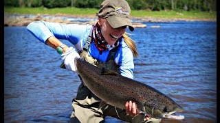 Brook Trout amp Atlantic Salmon  Igloo Lake Lodge in Labrador [upl. by Yellah895]