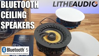 Bluetooth Ceiling Speakers from Lithe Audio Unboxing and Setup Review  BLUETOOTH RANGE OF UP TO 30M [upl. by Ynahpets728]