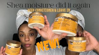 Shea moisture’s New amp improved Raw shea butter deep conditioner amp leave in conditioner [upl. by Idelle]