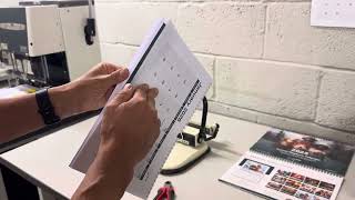 PB32CAL Calendar Binding  How To Close Wire Bound Documents With Calendar Hanger [upl. by Anivahs324]