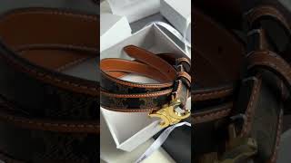 Celine Medium Triomphe Belt In Triomphe Canvas And Calfskin Tan ⏩️httpskatystorecomuaua [upl. by Mclaughlin]