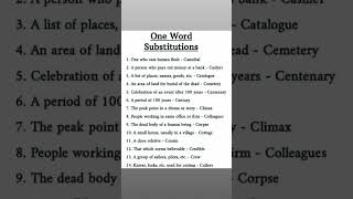 One word substitutions substitution vocabulary substitutes shorts shortsyoutube english [upl. by Douty]