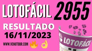 🍀 Resultado Lotofácil 2955 [upl. by Nesnaj99]