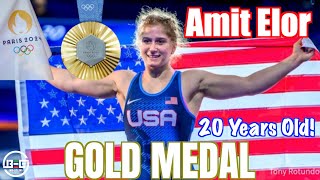 AMIT ELOR  YOUNGEST EVER 2024 Olympic Wrestling GOLD MEDALIST [upl. by Annaet]