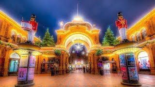 A Walk Around Tivoli Gardens in The Nighttime Copenhagen [upl. by Boote628]