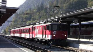 Train departure to Meiringen [upl. by Nolyak]