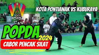 Popda Kalbar 2024 pencak silat semi final kota Pontianak vs kuburaya [upl. by Eyde]