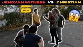 Jehovah Witness gets CHALLENGED by Christians😳😱 [upl. by Miharba]