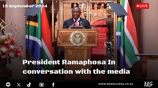 President Cyril Ramaphosa In conversation with various members of the media [upl. by Wyon]