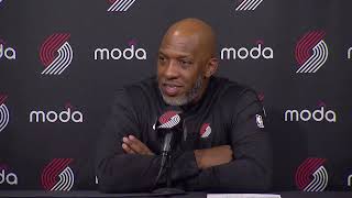 Chauncey Billups Postgame Interview  Portland Trail Blazers 106 Minnesota Timberwolves 98 [upl. by Armanda]