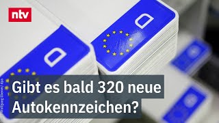 RAD NET HEU oder WIN Gibt es bald 320 neue Autokennzeichen  ntv [upl. by Aserret]