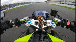 STREET TRIPLE 765 RS MOTO2 AT CLARK INTERNATIONAL SPEEDWAY [upl. by Zeugirdor]