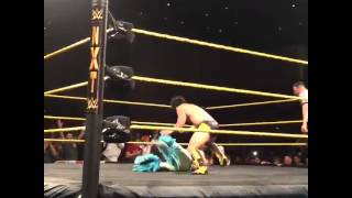 Hideo Itami GTS on Tyler Breeze  NXT 27032015 [upl. by Aikkan]