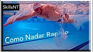 Como nadar a crol rapido Tecnica de natacion [upl. by Behah]