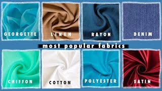 Fabric Types  Material for Sewing  Learning About Fabrics  Most Popular Fabric and Uses [upl. by Einamrej]