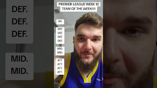 Premier League WEEK 10 Team Of The Week shorts [upl. by Corron1]