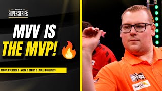 THE CHAMPION IS BACK 🏆  Darts Highlights  Group B Session 2  Week 8 [upl. by Noyek]