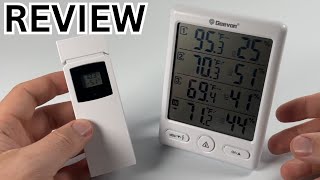 Geevon Indoor Outdoor Thermometer Wireless Review amp Demo [upl. by Aramal]