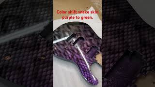 Purple to green color shift splawnguitars guitar customorderguitars foryou customguitar [upl. by Zebaj541]