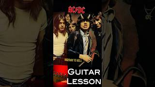 Highway To Hell ACDC  Guitar Lesson acdc highwaytohell angusyoung guitarlesson shorts [upl. by Cruz]