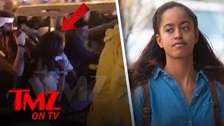 Malia Obama Gets Carted Out Of Lollapalooza  TMZ TV [upl. by Aubreir449]