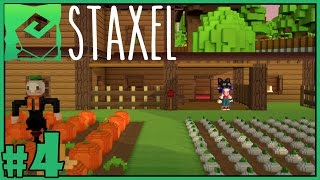 The Staircase  Staxel Multiplayer  Part 4 Lets Play Staxel Gameplay [upl. by Nodnarg]