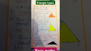 Types of triangle according to sides triangles [upl. by Etti]