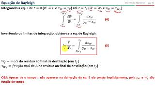 Destilação Diferencial  Equação de Rayleigh [upl. by Barrow]