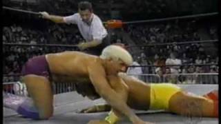 1896 Ric Flair and Arn Anderson vs Hulk Hogan and Randy Savage 1 of 2avi [upl. by Ilak]