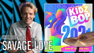 Kidz Bop Kids  Savage Love  Office Drummer First Time Hearing [upl. by Sheree]