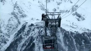 Deneigement des câbles Aiguille du Midi [upl. by Justis]