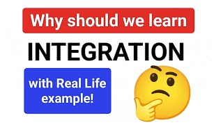 Use of Integration in REAL LIFE  why should we learn Integration integration class12 calculus [upl. by Pogue424]