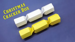 Origami Christmas Cracker Gift Box Tutorial  Making Christmas Cracker Box Easy DIY Homemade Crafts [upl. by Danny835]