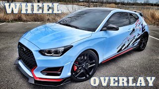 2019 Hyundai Veloster N 19” Factory OEM Vinyl Wheel Rim Overlays Decals Install [upl. by Eelirem]