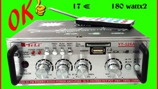 unboxing amplificatore 180w 326A [upl. by Jerold585]