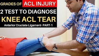 Knee ACL Tear Treatment of ACL Injury ACL tear GRADES 2 TEST FOR ACL TEAR DiagnosisACL KNEE PAIN [upl. by Edlyn]