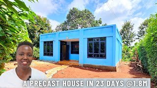 HOW THIS KENYAN LADY BUILT HER HOME IN 23DAYS Using PRECAST PANELS  ksh1850000 11k Only [upl. by Damour]