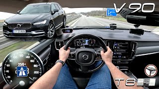 2019 Volvo V90 T8 Polestar 405 KM  VMAX 0100 100200 kmh Prezentacja amp Autobahn  4K [upl. by Rebmak]