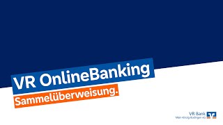 VR OnlineBanking Sammelüberweisung  VR Bank MainKinzigBüdingen [upl. by Adnaloj]