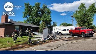 4 injured after small plane crash near Denver [upl. by Alehtse]