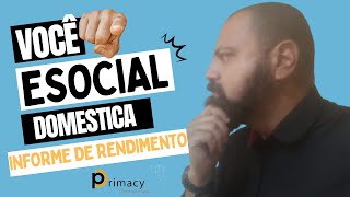 ESOCIAL DOMESTICA FOLHA DE PAGAMENTO  INFORME DE RENDIMENTO [upl. by Andel]