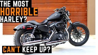 Cant Keep Up Sportster Iron 883 Review Ride Commute Freeway Cruising Harley Davidson XL883N [upl. by Malo]