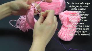 Scarpette Baby passo a passo ad uncinetto  parte 2   Video Tutorial [upl. by Hillell]