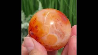 Carnelian with Quartz Sphere Healing Crystal Ball 162g 49mm [upl. by Cohbert]