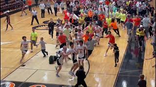 Rockford High School basketball player hits halfcourt buzzerbeater [upl. by Glendon]