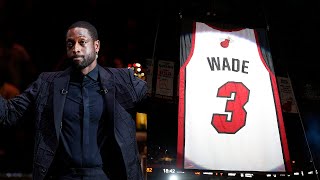 Dwyane Wade Miami Heat Career Tribute And Jersey Retirement [upl. by Klapp537]