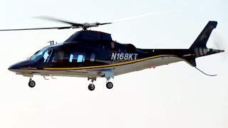 Agusta A109 Executive Helicopter Engine Start WarmUp amp Depart Van Nuys Airport N168KT [upl. by Garlinda]